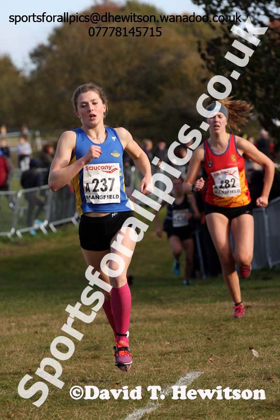 Junior women, 2016 National Cross Cpuntry Relays, Berry Hill Park, Mansfield. Photo: David T. Hewitson/Sports for All Pics
